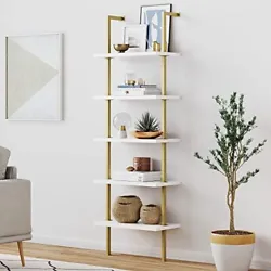 This easy-to-assemble wall mount bookshelf provides ample storage and display space. Tall, modern wall mount bookcase...