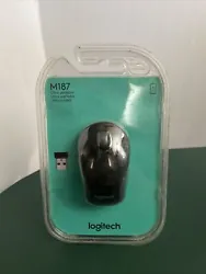 Introducing the Logitech M187 Mini Mouse, a sleek and ultra-portable wireless mouse that is perfect for use with...