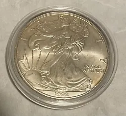 1998 American Silver Eagle 1 Troy Oz .999 Fine Silver.