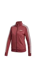 adidas Female Essentials Tricot Track Top, Legacy Red, Size S 8-10.