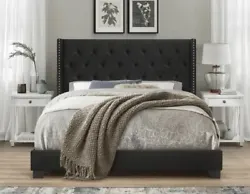 This elegant and contemporary, Complete King Size Bed adds a sophisticated touch to your bedroom. This upholstered...