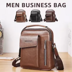 Mens Casual Shoulder Bag Small Messenger Bag Leather Business Crossbody Bag Handbag   Feature: 1.High Quality...