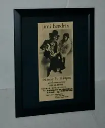 JIMI HENDRIX 1969 SEATTLE CENTER COLISEUM FRAMED ORIGINAL PROMOTIONAL CONCERT AD CLICK ON READ DESCRIPTION TO SEE ALL...