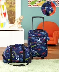 Each piece in this 3-Pc. Boys Monogram Luggage Set features a colorful dinosaur print. The duffel and rolling bag...