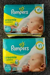 2 Packs Of 20 Pampers Swaddlers Disposable Diapers *Preemie, Newborn, P1. I have more if you need more than 2.  ...