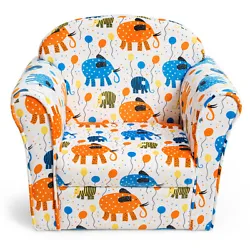 Color: Colorful  Material: Eucalyptus, Velvet, Sponge  Product Size: 19.5’’ X 15’’ X 17’’ (L X W X H)  Seat...