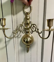 USED Pair of Holywood Regency Double Arm Candle Sconces. Vintage. This is a rare design in this brand. These sconces...