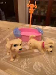 CLEAN UP PUP BARBIE Bath And Two Dogs P75. Condition is Used.