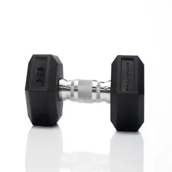 Weight Ranges 2.5lb dumbbells through 95lb dumbbells. The rubber hex design is perfect to prevent the dumbbell from...