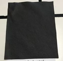 Black Scrap Leather Cowhide Remnant 9.5