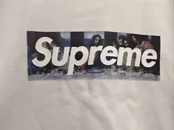 Supreme Milan Box Logo Tee SS21 White Size Large used. Steamed, clean and pressed