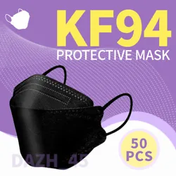 50PCS KF94 Black - Face Protective Dust Mask for Adult (Black). Black KF94. Do not place any cover under the mask....