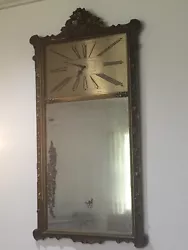 WALTHAM ANTIQUE RARE WALL MIRROR CLOCK , OVINGTON’S WALTHAM. This is a very , very old wall clock, please don’t...