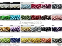 100pcs Top Quality Czech Glass Pearl Round Ball Loose Spacer Beads Pick Sizes & Colors. Sizes to Choose From : 4mm ，...