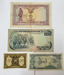 Lot 4 billets banque Vietnam . Ref75312.