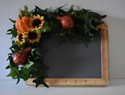 Mini Blackboard Wall Hanging Decorated with Fall Floral Spray - This mini blackboard provides the perfect backdrop for...
