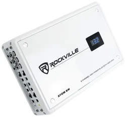 Rockville ATOM 8W 8 Channel 3500 Watt Peak / 880w Dyno-Certified RMS Marine/Boat Amplifier Amp w/Bluetooth. The ATOM 8W...