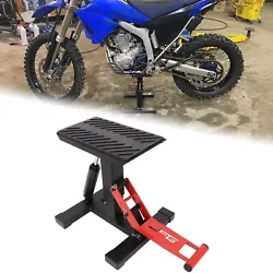 Dirt Bike Lift Stand Adjustable Hydraulic Easy Lift Jack For Dirt Bike 1000 Lbs. 【Safety】--- The hydraulic shock...