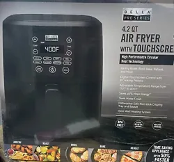 4.2 qt fryer with touchscreen.