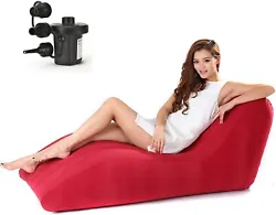 [Ergonomic Design Chaise Lounge]. Ideal Popup lazy sofa for many places such as living room, bedroom, balcony, garden,...