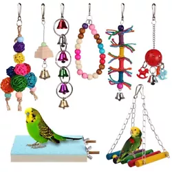 Fit for most bird cages, easy to install, no tools needed. Excellent Bird Gift Toy for Small Parrot / Parakeets /...