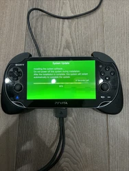 Sony PlayStation Vita Crystal Black Gaming Handheld System. Used condition. Comes with case and charger, no original...