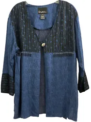 Anthony Mark Hankins 1X Cardigan Beaded Fringe Womens NWT. Measurements are in the photos. Excellent vintage condition...