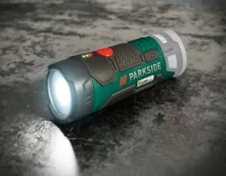PARKSIDE Lampe Baladeuse Sans Fil. - Batterie : 12 V (2 Ah). - Autonomie de la batterie (12 V / 2 Ah) : env. - LED avec...