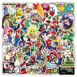 Super Mario Stickers 50 Sticker Waterbottle Luggage Laptop