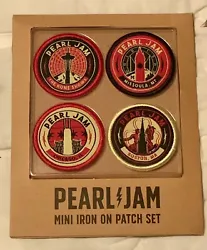 Pearl Jam Mini Iron On 4 Patch Set The Home Shows Tour 2018 Official Merchandise.