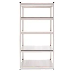 2755LBS Capacity Heavy Duty Garage Storage Shelves: The white shelves for storage is made of strong and high strength...