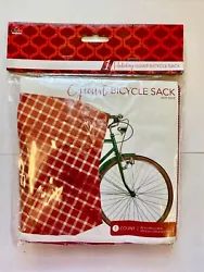 Giant Bike Sack. -red and white plaid.