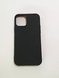 Etui Housse Coque protection Silicone Noir. iPhone 12 Pro.