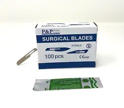 20 Disposable Surgical Scalpel Blades Sterile High Grade Carbon Steel 2.1% 10xx Individually Foil WrappedSize 16....