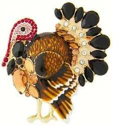 Many celebrities regularly wore Napier, including First ladies and even Marilyn Monroe! Napier Gold Tone Turkey Brooch...