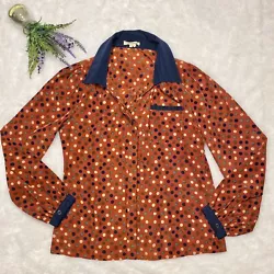Tulle Burnt Orange Polka Dot Button Front Shirt Top Size Medium Fun colorful. Great condition! Tulle burnt Orange...