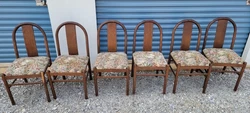 Very nice set of 6 Bentwood chairs from a smoke free home. Measures appx:36” from bottom of leg to top of backSide to...