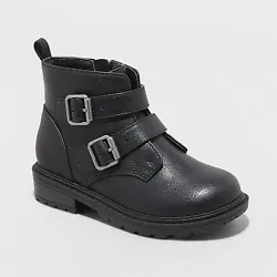 •Beatrix moto boots with 3in shaft height •Cushioned footbed and insole •Double adjustable strap closure on ankle...