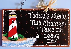 Heres an adorable kitchen Lighthouse Plaque.