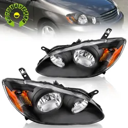 Fit for 2003-2008 Toyota Corolla. Black housing & clear polycarbonate lens are UV- and impact-resistant. Check if the...