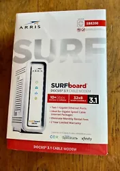 Upgrade your internet experience with the ARRIS SURFboard SB8200 DOCSIS 3.1 Cable Modem.