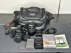 Canon EOS 30D DSLR Camera Set. 18-55mm Canon EFS Lens with cap 55-200mm Canon EFM Lens with cap1x 58mm UV protector...