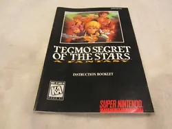 Tecmo Secret of the Stars (Super Nintendo, SNES) - Manual Only - in very good condition
