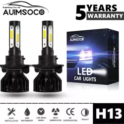 Socket:H13 / 9008. Answer: LED Bulbs are polarity sensitive. Usage: Headlight. LED Chip: COB LED Chip. Car LED...