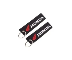 ✅ [Double Sided] : Keychain design is embroidered with wording on both sides.