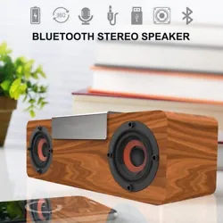 Bluetooth Speaker Portable Wooden Wireless Speakers Stereo Mini Subwoofer TF Slot TWS Function Smart 1 for 2  .