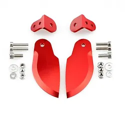 Fin length: 90mm. Aluminum turn fins set (left and right) with mounting brackets fornitro 67-90, 23cc - 25cc gas engine...