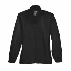 Embossed Windbreaker. Color: Black. Wind proof and water resistant. Occasion: Casual. 100% micro-polyester poplin with...