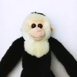 Vintage 1992 K&M International Spider Monkey Plush Stuffed Animal Toy With Long Legs And Arms, Hook & Loop Fasterners...