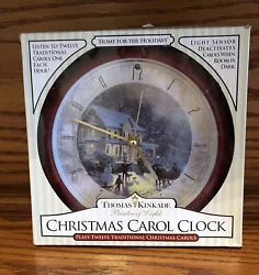 Thomas Kinkade Christmas Carol Clock 